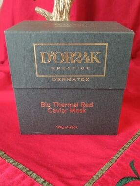 D'OR24K Prestige Dermtox Bio Thermal Red Caviar Mask - Black & Red Box